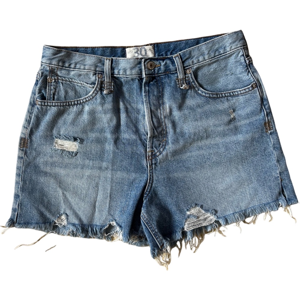 We the Free Distressed Blue Jean Shorts